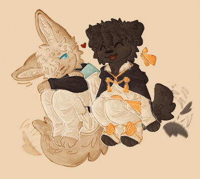 Qifrey and Olly as pups again
